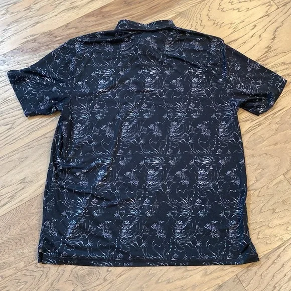 Greg Norman Golf Mens Black Floral Polo Shirt - Picture 5 of 5